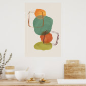 Moderne organische vormen hedendaagse artikel 1 poster (Keuken)