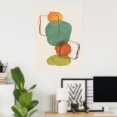 Moderne organische vormen hedendaagse artikel 1 poster (Thuiskantoor)