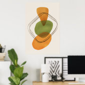 Moderne organische vormen hedendaagse artikel 3 poster (Thuiskantoor)