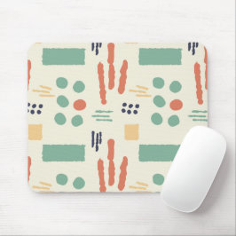 Moderne organische vormen Mousepad | Retro Warm Se Muismat