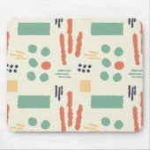 Moderne organische vormen Mousepad | Retro Warm Se Muismat (Voorkant)