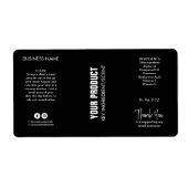 Moderne, organische zwarte butter-kartonnen etiket (Voorkant)