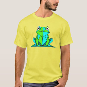 Moderne Origami Geometrisch Kikker Grafisch T-Shir T-shirt
