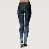 Moderne originele abstracte leggings, gym/yoga leggings (Achterkant)