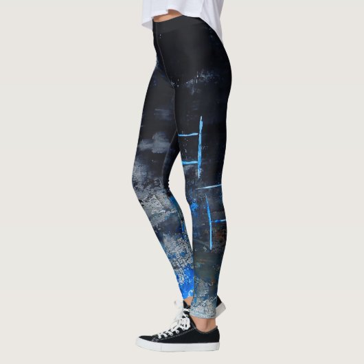 Moderne originele abstracte leggings, gym/yoga leggings (Links)