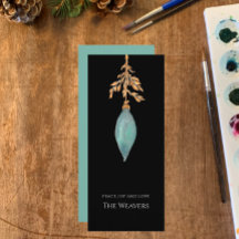 Moderne originele Waterverf turquoise kerst