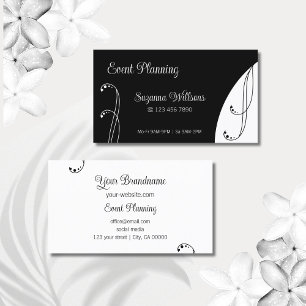 Moderne ornamental Squiggings (zwart en wit) Visitekaartje