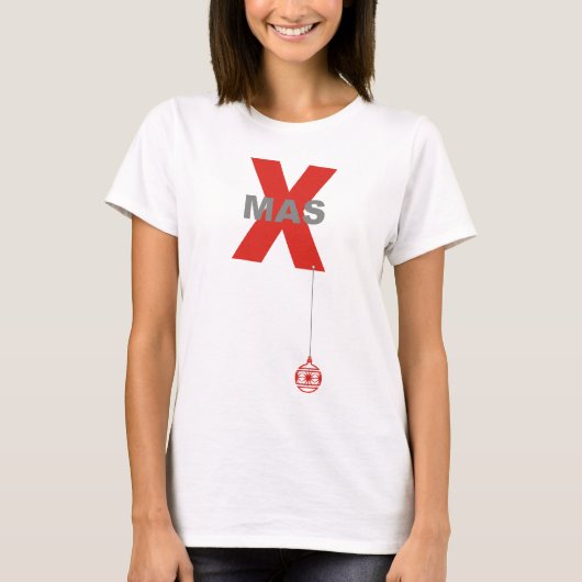 Moderne Ornamenten met kerstbomen T-shirt (Voorkant)