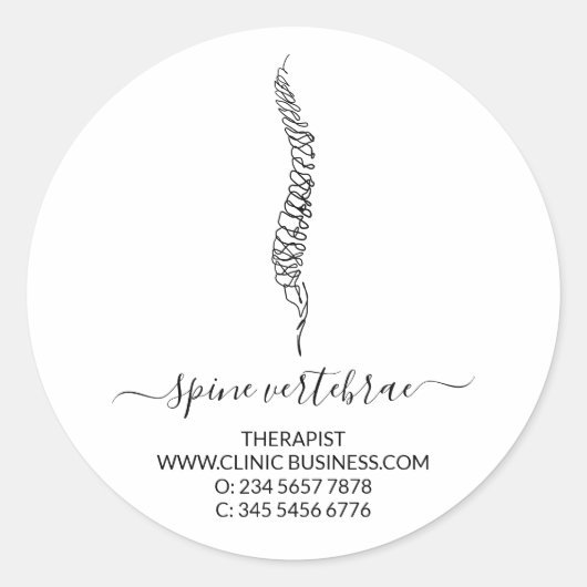 Moderne orthopedisch arts ronde sticker (Voorkant)