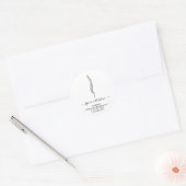 Moderne orthopedisch arts ronde sticker (Envelop)