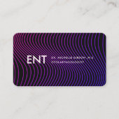 Moderne Otolaryngoloog ENT Specialist Paarse Blauw Visitekaartje (Voorkant)