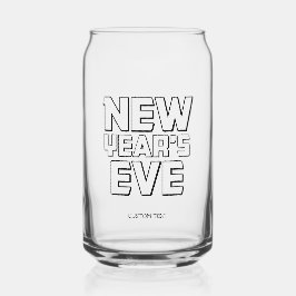 Moderne Oud en Nieuw-feest Blikvorm Glas