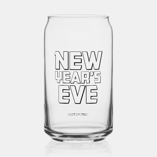 Moderne Oud en Nieuw-feest Blikvorm Glas (Voorkant)