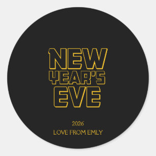 Moderne Oud en Nieuw-feest  Ronde Sticker