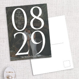 Moderne oude foto op grote datum waarop u de D kun Aankondigingskaart