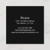 Moderne oude foto op maat vierkante visitekaartje (Achterkant)