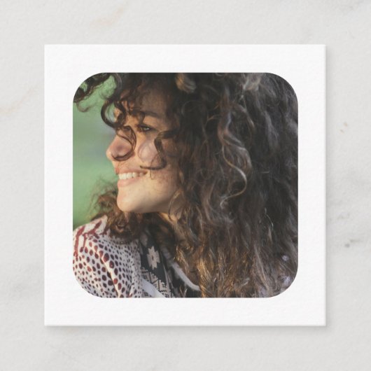 Moderne oude foto op maat vierkante visitekaartje (Voorkant)