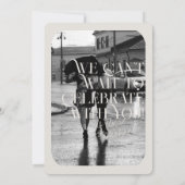 Moderne Oude Geld Typografie Trouwen Save the Date Kaart (Achterkant)