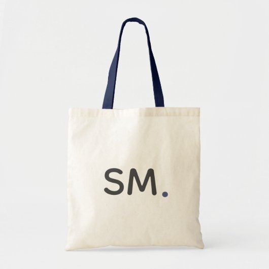 Moderne oude Initialen | Eenvoudig monogram Navy B Tote Bag (Voorkant)