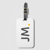 Moderne oude Initialen | Steenmosterdmonogram Bagagelabel (Voorkant (verticaal))