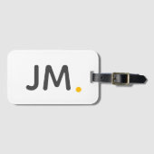 Moderne oude Initialen | Steenmosterdmonogram Bagagelabel (Voorkant (horizontaal))