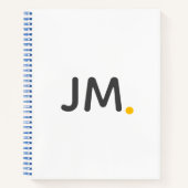 Moderne oude Initialen | Steenmosterdmonogram Notitieboek (Voorkant)