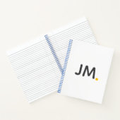 Moderne oude Initialen | Steenmosterdmonogram Notitieboek (Binnen)