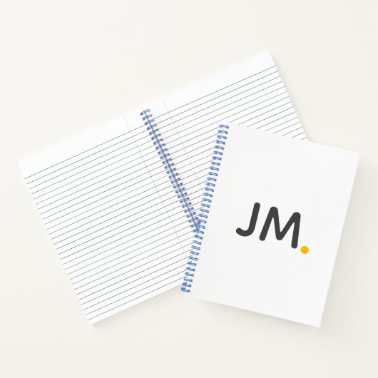Moderne oude Initialen | Steenmosterdmonogram Notitieboek (Binnen)