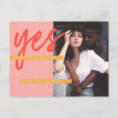 Moderne, oude koraalroze foto opslaan Datum I Briefkaart (Voorkant)