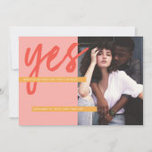 Moderne, oude koraalroze foto opslaan Datum Kaart (Voorkant)