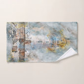 Moderne oude nautische kustvuurtoren bad handdoek (Handdoek)