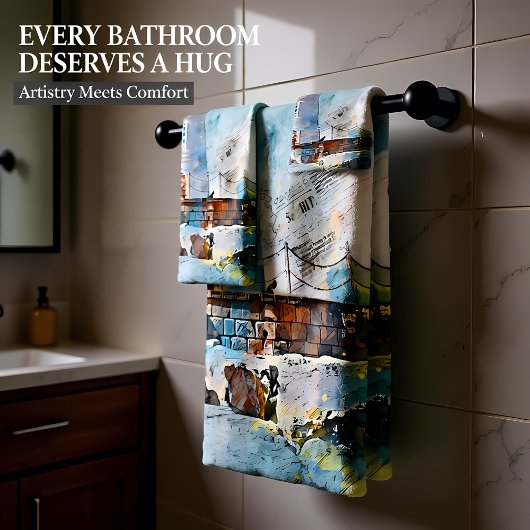 Moderne oude nautische kustvuurtoren bad handdoek