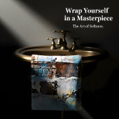 Moderne oude nautische kustvuurtoren bad handdoek