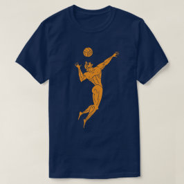 Moderne Oude Olympiërs Volleybal Donker T-shirt