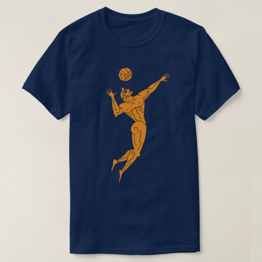 Moderne Oude Olympiërs Volleybal Donker T-shirt (Design voorkant)