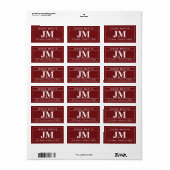 Moderne, oude professional | Bourgogne & White Etiket (Full Sheet)