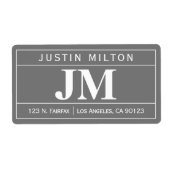 Moderne, oude professional | Grijs en wit Etiket (Voorkant)