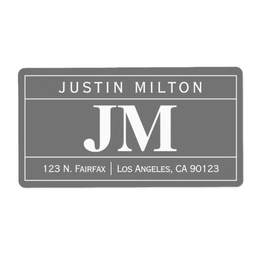 Moderne, oude professional | Grijs en wit Etiket (Voorkant)