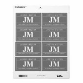 Moderne, oude professional | Grijs en wit Etiket (Full Sheet)