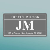 Moderne, oude professional | Grijs en wit Etiket