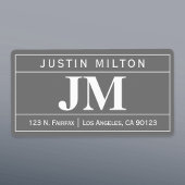 Moderne, oude professional | Grijs en wit Etiket