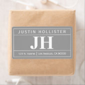 Moderne, oude professional | Grijze en witte verze Etiket (Insitu)