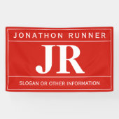 Moderne, oude professional | Rood en wit Spandoek (Horizontaal)