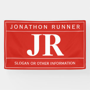 Moderne, oude professional Rood en wit Spandoek