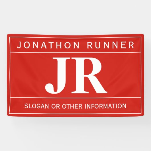 Moderne, oude professional | Rood en wit Spandoek (Horizontaal)