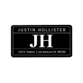 Moderne, oude professional | Zwart-wit Etiket (Voorkant)