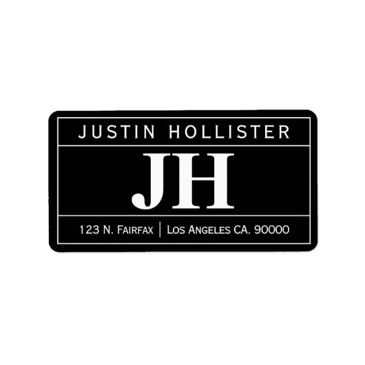 Moderne, oude professional | Zwart-wit Etiket (Voorkant)