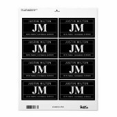 Moderne, oude professional | Zwart-wit Etiket (Full Sheet)