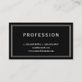 Moderne, oude professional | Zwart-wit Visitekaartje (Achterkant)