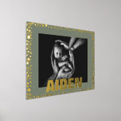 Moderne, oude TEKST GOLD PEBBLES EN MOSS Photo Folie Afdrukken (Laagn)